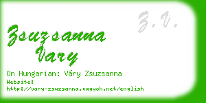 zsuzsanna vary business card