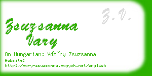 zsuzsanna vary business card